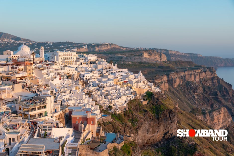 beautiful santorini sunset