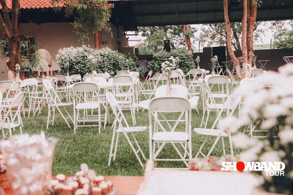 outdoor wedding setup