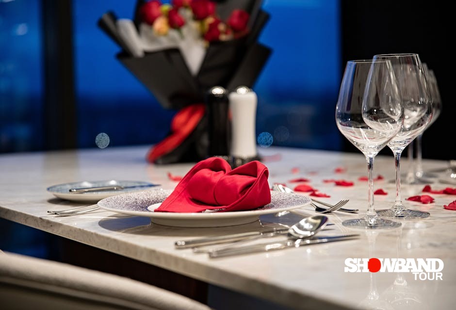 romantic dinner setup
