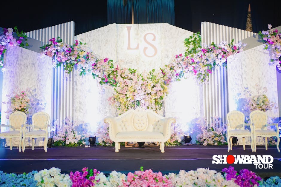 wedding reception setup