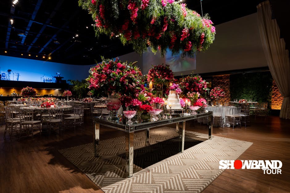 event decoration with flowers
