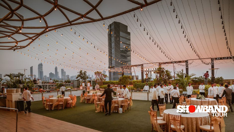 outdoor catering setup