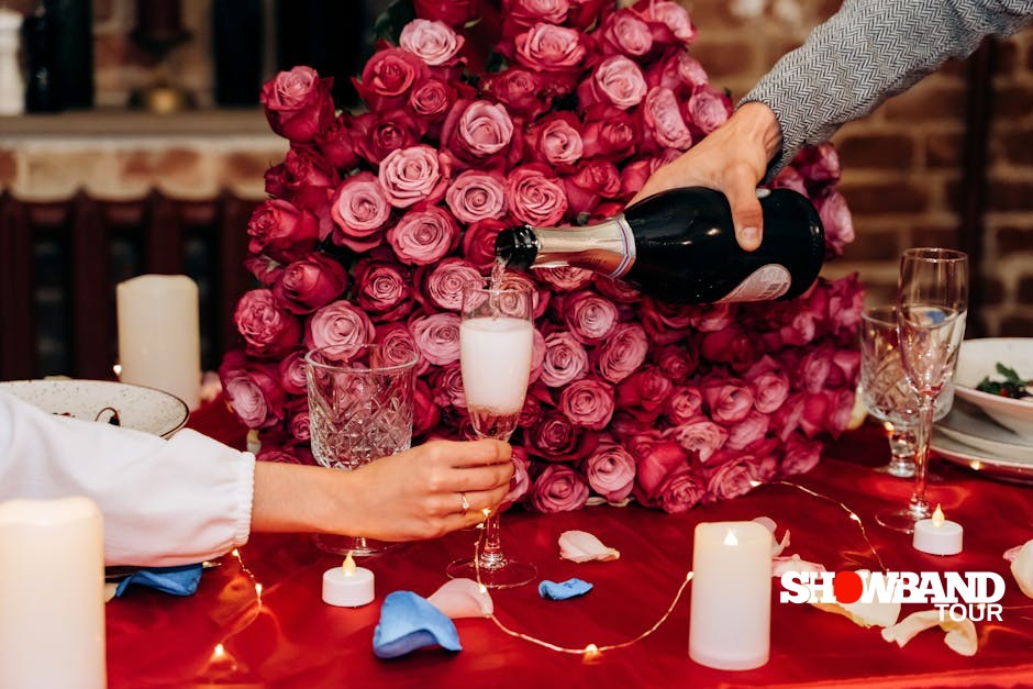 romantic dinner setup